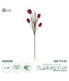 GloboStar® Artificial Garden RED TULIP BRANCH 21309 Τεχνητό Διακοσμητικό Κλαδί Κόκκινη Τουλίπα Y100cm